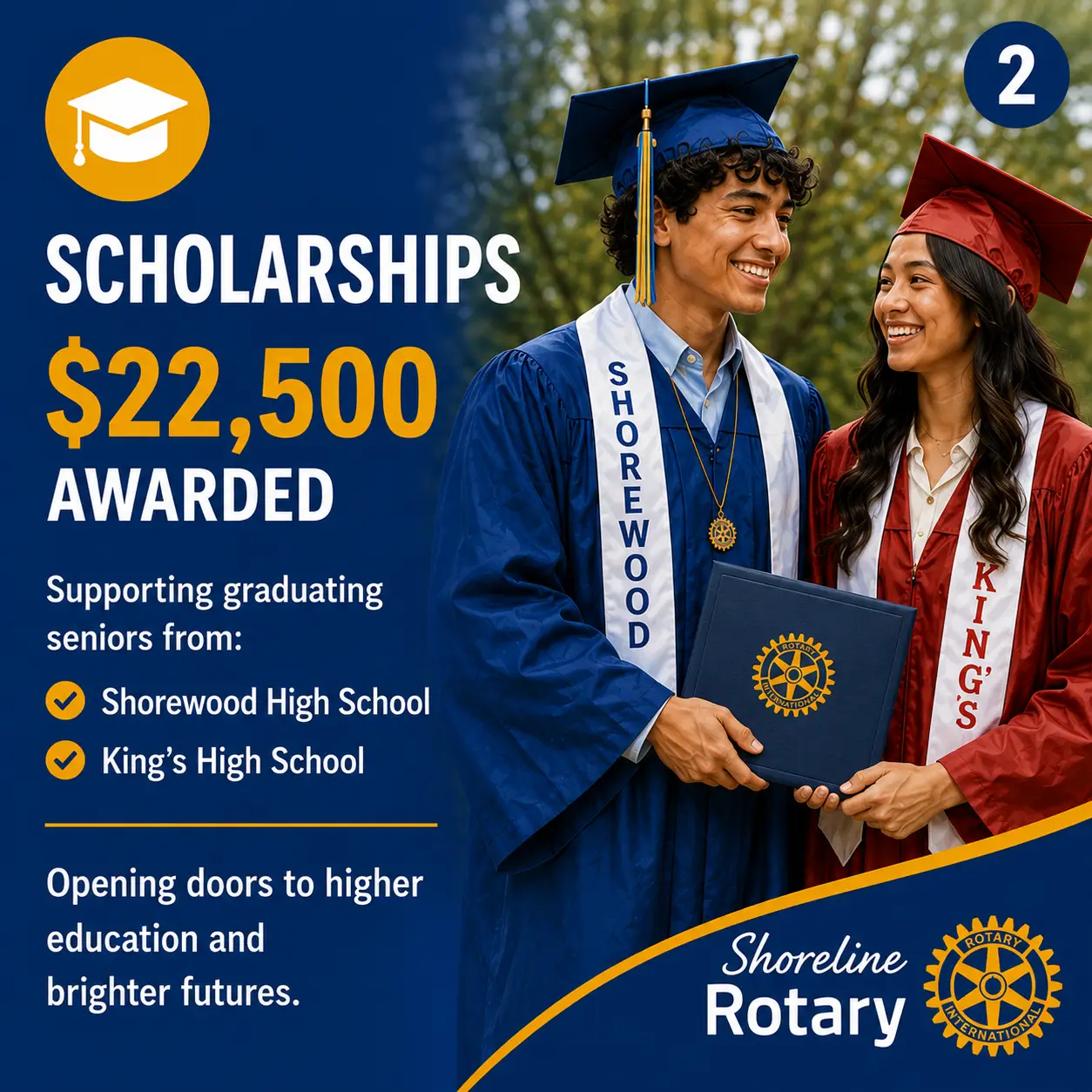 Shoreline Rotary Invests $22,500 in Local Students’ Futures